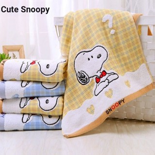 ผ้าขนหนู ผ้าฝ้ายแท้ ลายการ์ตูน Snoopy น่ารัก เป็นมิตรกับผิวหนัง สําหรับเด็ก