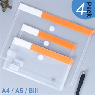 [Storage Card Booklet] Velcro a4 ถุงพลาสติกใส ขนาด A5 กันน้ํา สําหรับใส่เครื่องเขียน