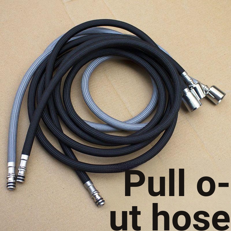 S ก๊อกน้ําห้องครัว Pull-out Telescopic ท่อเชื่อมต่ออย่างรวดเร็ว Pull-out Faucet Accessories Braided Universal Pull-out Ho