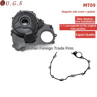 007moto Yamaha FZ-09 MT09 ฝาครอบมอเตอร์แม่เหล็ก ด้านซ้าย พร้อมปะเก็น สําหรับเครื่องยนต์