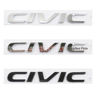 สติกเกอร์โลโก้ตัวอักษร CIVIC สองช่อง ดัดแปลง สําหรับ Honda Tenth Generation CIVIC ปี 2016-2021