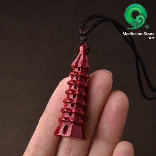 Cinnabar Wenchang Pagoda Charm มาสคอตปีเบนมิ่ง ทรายสีม่วง สีทอง สําหรับผู้ชาย ผู้หญิง