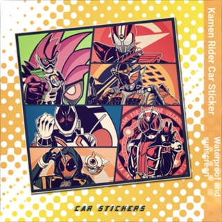 สติกเกอร์ ลายการ์ตูนอนิเมะ Kamen Rider สองมิติ แบบสร้างสรรค์ สําหรับติดตกแต่งรถยนต์