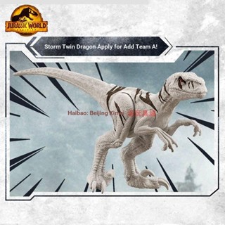 โมเดลรถยนต์ Velociraptor Jurassic World 3 Domination Movie Fire Raptor ของเล่นสําหรับเด็ก GWT54