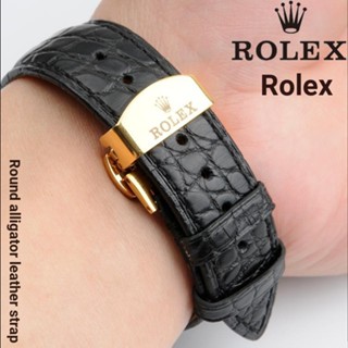 8/26✈สายนาฬิกาข้อมือ สายหนังจระเข้ สําหรับ Rolex Submariner series Datejust Cellini Yacht-Master