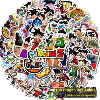 สติกเกอร์ กันน้ํา ลายอนิเมะ Dragon Ball สําหรับติดตกแต่งหมวกกันน็อค แก้วน้ํา โทรศัพท์มือถือ กระเป๋าเดินทาง โน๊ตบุ๊ค สเก็ตบอร์ด กราฟฟิติ 100 แผ่น