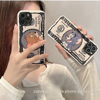 เคสโทรศัพท์มือถือนิ่ม กันกระแทก ลาย Tom Cat and Jerry Mouse สําหรับ 14Pro i13 13pro se2 XSMAX XR i11 12pro 7 8P max