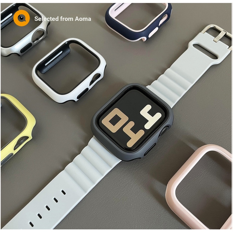 เคสนาฬิกาข้อมือ ซิลิโคนนิ่ม สองชั้น กันกระแทก สําหรับ Apple watch iWatch 6th Generation 4 5th SE