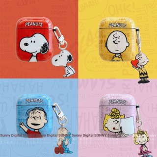 เคสหูฟัง แบบป้องกัน ลาย Snoopy Linus สีน้ําตาล สําหรับ Airpods Pro 2 3