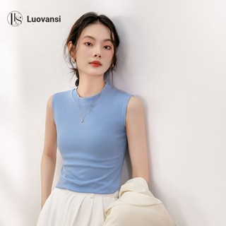 เสื้อยืดแขนกุด คอเต่า แฟชั่นฤดูใบไม้ร่วง สําหรับผู้หญิง