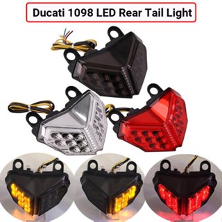 ไฟท้ายรถจักรยานยนต์ LED พร้อมฟังก์ชั่นพวงมาลัย 07-08 สําหรับ Ducati 1098