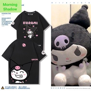 [เสื้อยืดอนิเมะญี่ปุ่น] เสื้อยืดแขนสั้น ผ้าฝ้ายแท้ พิมพ์ลายอนิเมะ Kuromi Little Devil Merchandise แฟชั่นฤดูร้อน สไตล์ญี่ปุ่น สําหรับผู้ชาย และผู้หญิง