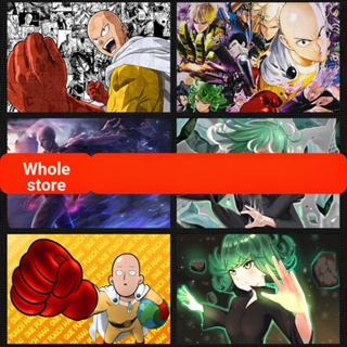 โปสเตอร์สติกเกอร์ติดผนัง ลายการ์ตูนอนิเมะ One Punch Man Saitama HD สไตล์ญี่ปุ่น สําหรับห้องนอน หอพัก