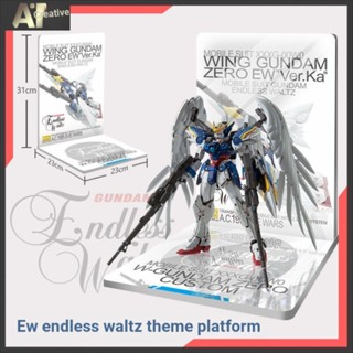 โมเดลฟิกเกอร์แพลตฟอร์ม GUNDAM Flying Wing Zero Type Card Version 2.0 Angel GUNDAM Lint Loss GUNDAM สําหรับพื้นหลัง