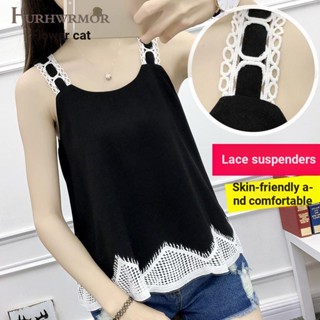 เสื้อกล้าม ผ้าลูกไม้ ทรงหลวม บาง สีพื้น สําหรับผู้หญิง 2023 ver23.9.12