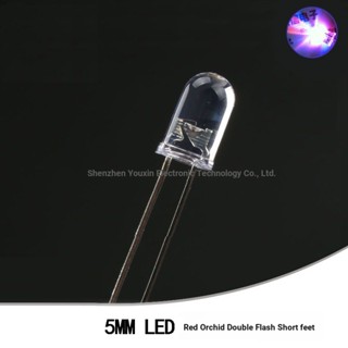 Fee ไดโอดไฟกระพริบ LED 5 มม. สีแดง สองสี 10 ชิ้น