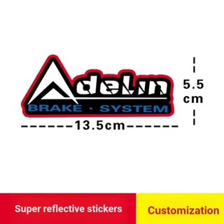 Adelin สติกเกอร์สะท้อนแสง ADELIN ADELIN สําหรับติดตกแต่งรถจักรยานยนต์ไฟฟ้า ยานพาหนะ