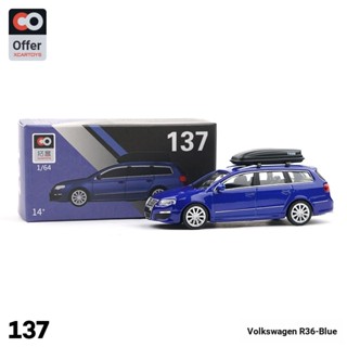 โมเดลรถยนต์ 1/64 Volkswagen Station Car R36 B6 สีฟ้า ของเล่นสําหรับเด็ก