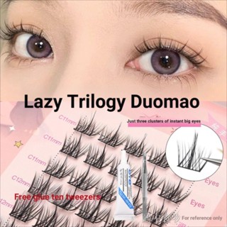 [Lazy Trilogy False Eyelashes] [Segmented Style] ขนตาปลอมจําลอง ความจุเยอะ คละแบบ