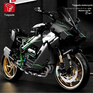 Taigo บล็อกตัวต่อเลโก้ คาร์บอนไฟเบอร์ Kawasaki H2R 1: 5 ของเล่นสําหรับเด็ก