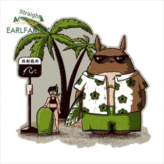 Earlfamily สติกเกอร์ กันน้ํา ลาย My Neighbor Totoro ขนาด 13 ซม. × 12.5 ซม. สําหรับติดตกแต่งรถยนต์ แล็ปท็อป รถจักรยานยนต์