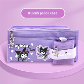 กระเป๋าดินสอ กระเป๋าใส่เหรียญ อเนกประสงค์ ลายการ์ตูน Sanrio Kuromi เหมาะกับนักเรียนประถม สําหรับนักเรียนประถม◈◈9.10