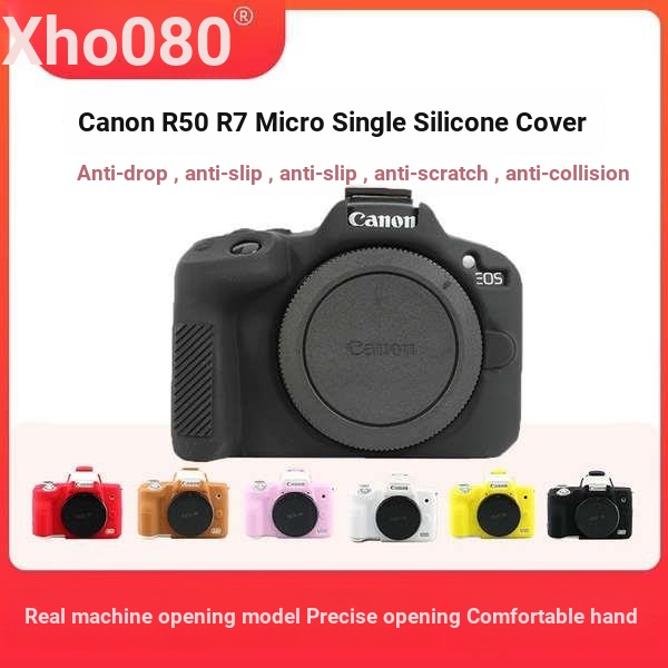 . เคสโทรศัพท์มือถือ ซิลิโคนนิ่ม กันฝุ่น กันกระแทก ลายการ์ตูนโลโก้ VLOG น่ารัก สร้างสรรค์ สําหรับ R50 Canon Canon EOS R50 R7