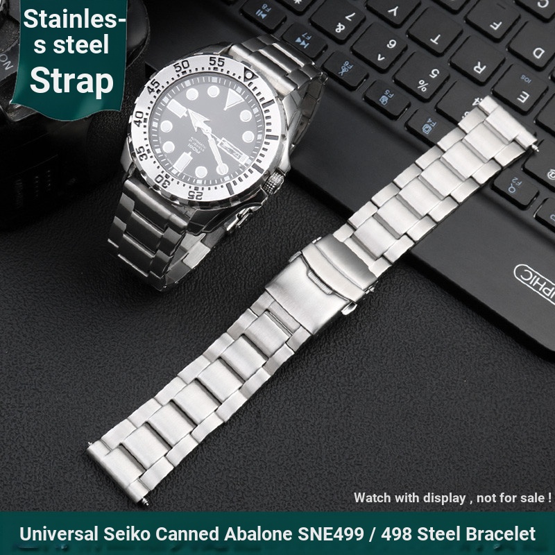 สายนาฬิกาข้อมือสเตนเลส สําหรับ Seiko Canned Abalone PROSPEX Series SNE499 498 SNE537