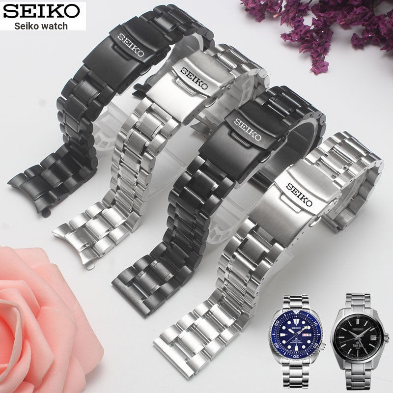 Seiko seiko No. สายนาฬิกาข้อมือ สเตนเลส 5 สาย SNKP09K1 20 เพื่อความปลอดภัย สําหรับผู้ชาย ผู้หญิง