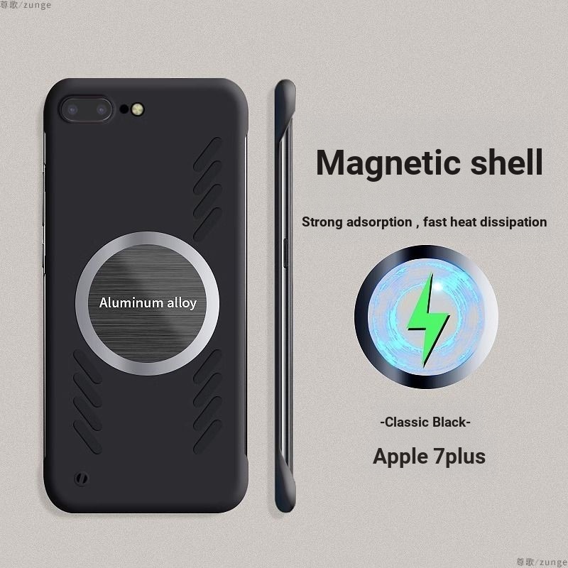 Graphene ระบายความร้อน Apple 8plus เคสโทรศัพท์ แม่เหล็ก iPhone7 ไร้กรอบ 6splus บางเฉียบ อินเทรนด์ ผู้ชาย เคสแข็ง เคสป้องกัน