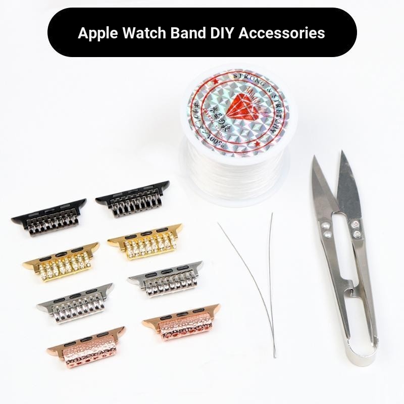 1.22 สายนาฬิกาข้อมือ ประดับลูกปัด สําหรับ Apple watch diy