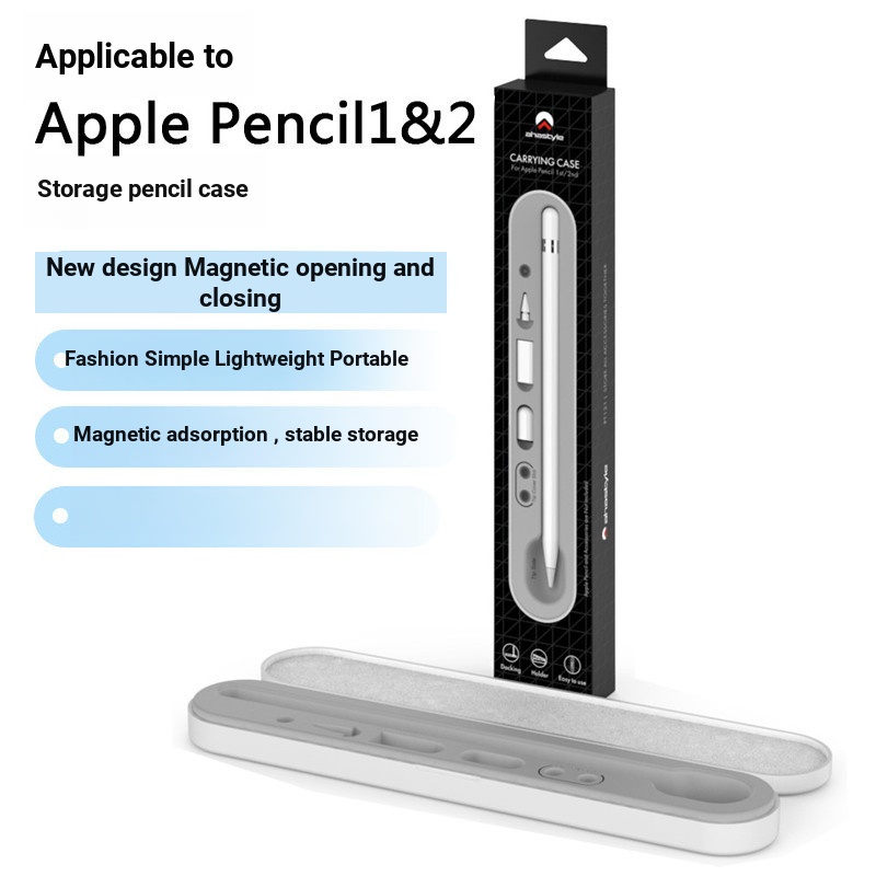 Ahastyle เคสปากกา แม่เหล็ก ป้องกันการสูญหาย สําหรับ Apple 1st Generation 2nd Generation Apple Pencil1 และ 2