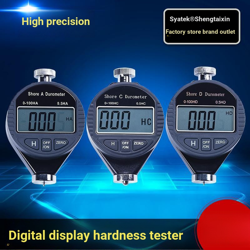 [ มาตรฐาน ] Syntek Digital Display Shore Durometer A/C/D Type Shore Durometer Rubber/Foam/Hard Plastic KDQ2