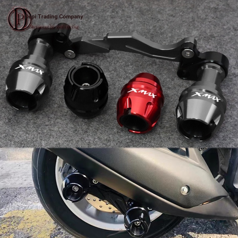 การปรับเปลี่ยนชิ้นส่วนรถจักรยานยนต์ เหมาะสําหรับ Yamaha XMAX250 XMAX300 ดัดแปลงอุปกรณ์เสริมท่อไอเสียยางกันกระแทกล้อหน้า Shock-
