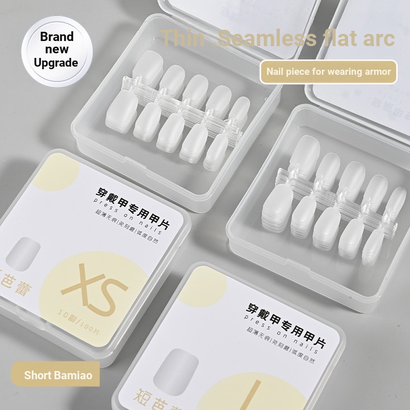 ใส่มือเล็บแพทช์กระจายสั้นบัลเล่ต์เต็มสติกเกอร์แสงบางไม่มีรอยต่อแบน ส่วนโค้ง เล็บร้านเล็บแพทช์เล็บสติกเกอร์