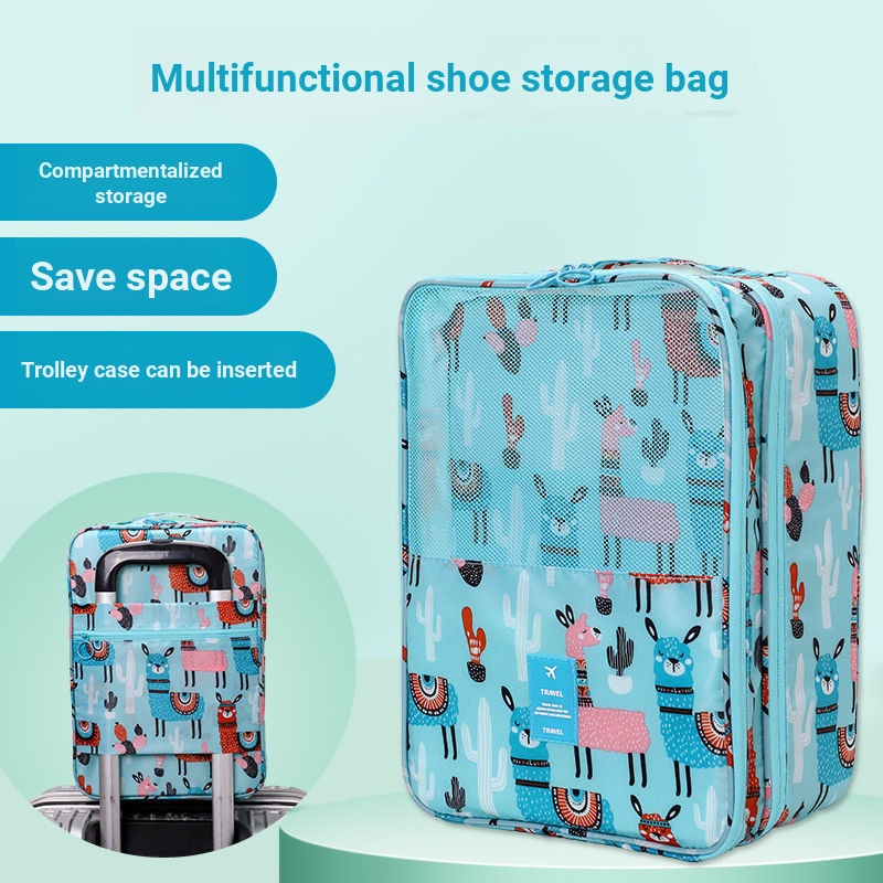 « ถุงเก ็ บรองเท ้ า » Travel Business Trip Essential Handy Tool กระเป ๋ าเก ็ บรองเท ้ า Organizer Bag Can Cover Trolley Case Large Capacity Waterproof Travel Shoe Bag