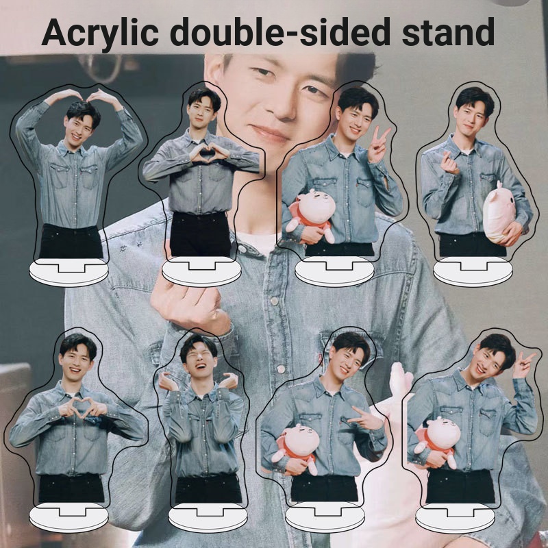 Li Xian Humanoid ขาตั้งอะคริลิคสองด้านเดสก์ท็อปตกแต่ง Star สินค้า