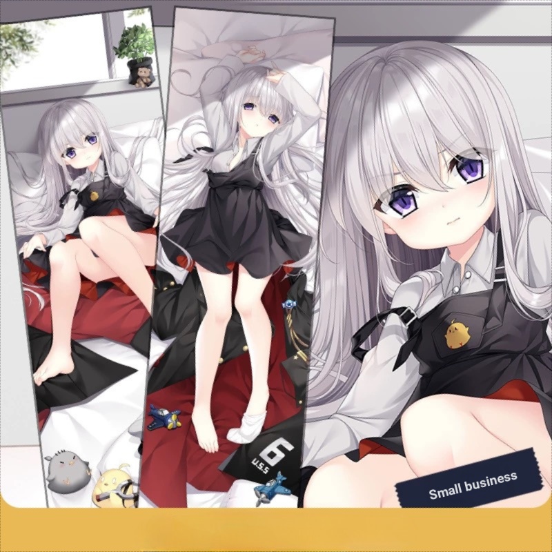 2024 Azur Lane Enterprise Full Body หมอนอะนิเมะปลอกหมอนสองมิติหมอนหมอนของขวัญที่กําหนดเอง