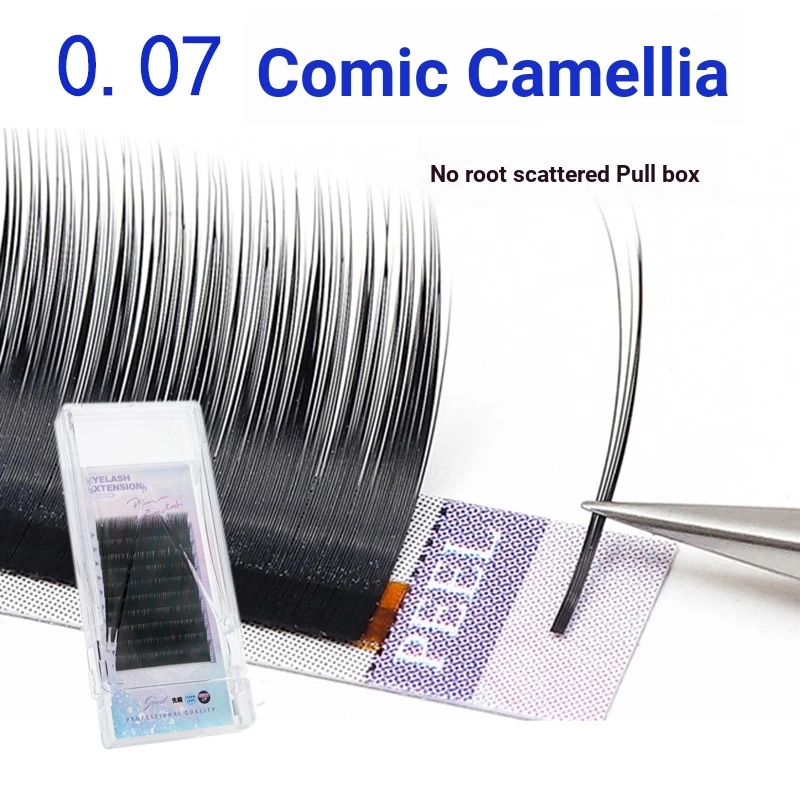 0.07 ความหนาหนาสไตล์การ์ตูน Camellia Grafted Eyelashes พิเศษสําหรับขนตาที่สวยงามนุ่มไม่หลวมรากการ์ตูนตาปีศาจน้อยนางฟ้าดอกทานตะวันขนตาปลอม