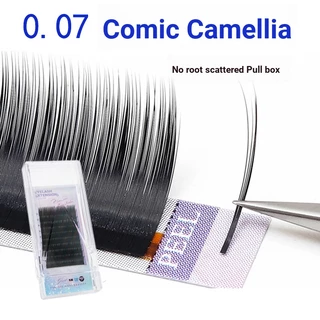 0.07 ความหนาหนาสไตล์การ์ตูน Camellia Grafted Eyelashes พิเศษสําหรับขนตาที่สวยงามนุ่มไม่หลวมรากการ์ตูนตาปีศาจน้อยนางฟ้าดอกทานตะวันขนตาปลอม