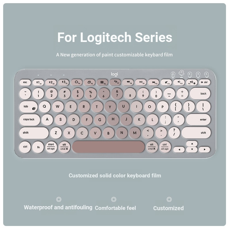 Logitech K380 K480 คีย์บอร์ดฟิล์ม K580 MK470 K780 เดสก์ท็อปคีย์บอร์ด MX คีย์มินิคีย์บอร์ดป้องกันฟิล์