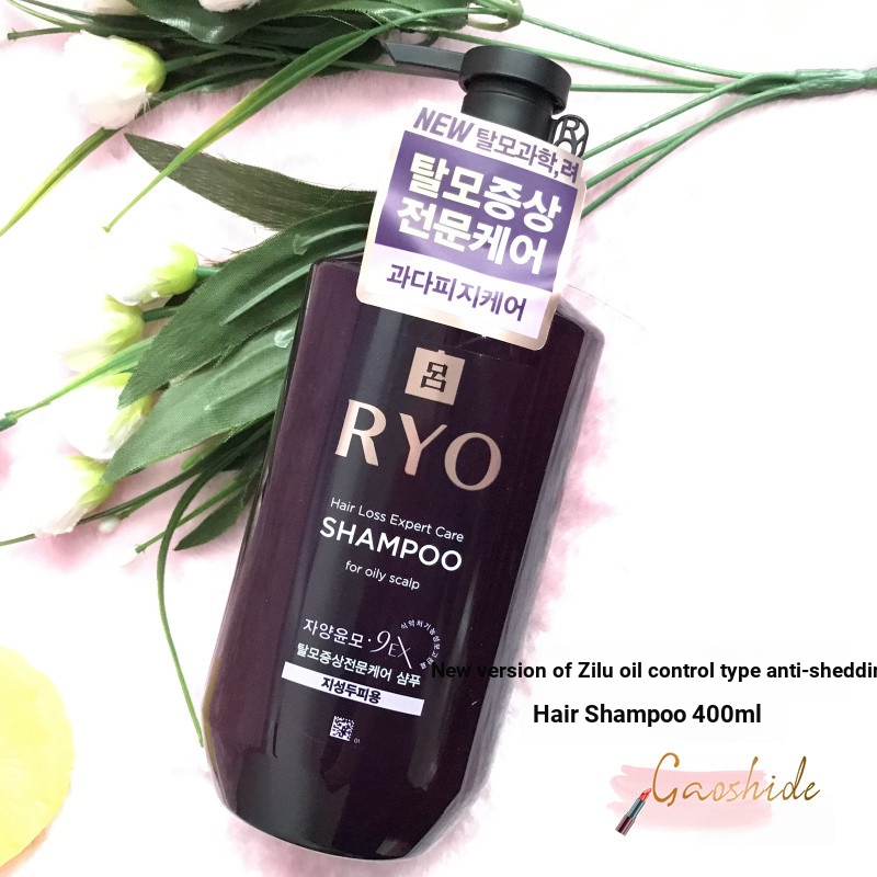 ผลิตภัณฑ์เกาหลี RYO/Purple Lu Ginseng Essence Anti-Hair Loss Shampoo 400ml Dry/Oily Hair/For Sensiti