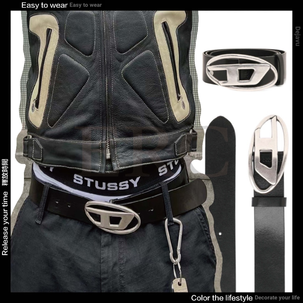 [ERC] Dissay OVA-D Classic Series Belt Belt D-Buckle American Retro vibe Style All-Match Belt DiESel