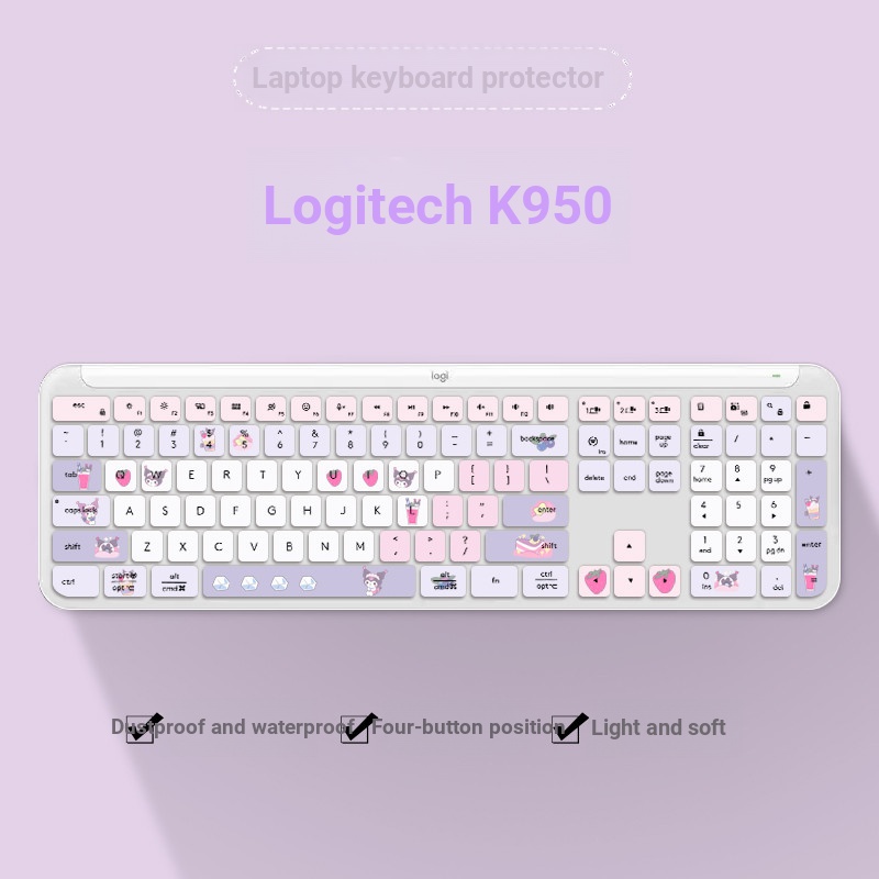 Logitech K950/K580 คีย์บอร์ดฟิล์ม mk470k480 คีย์บอร์ดป้องกันฟิล์ม k780 คอมพิวเตอร์ k120 กันฝุ่นกันน้
