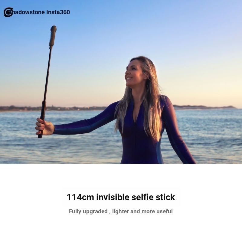 Original Insta360 X5/X4/ACE PRO/Go 3s/Go 3/X3/POCKET 3 Bullet Time ขาตั้งกล้องที่มองไม่เห็นหมุน Handle Selfie Stick