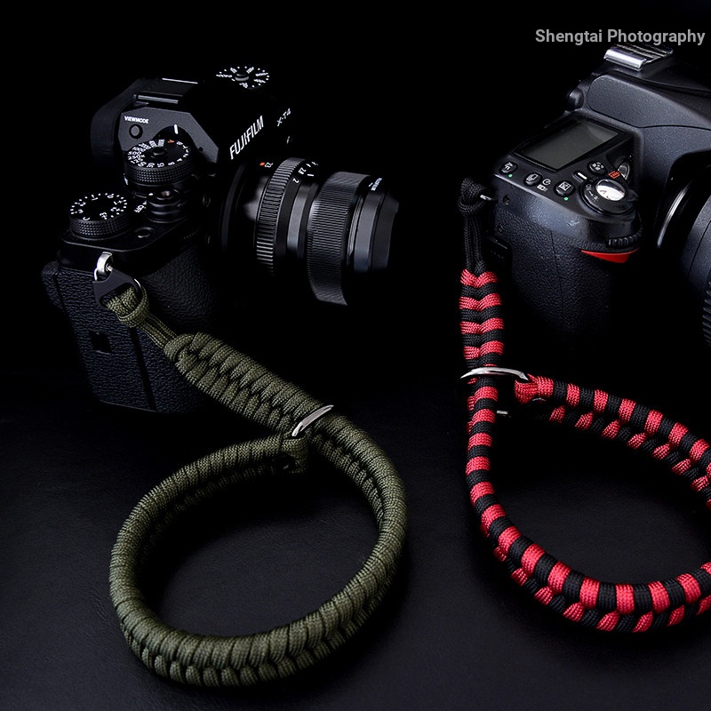 แสงเงาเดิมหัวเข็มขัดโลหะทอมือไมโครเดียวกล้องเชือกเส้นเล็กกล้องย้อนยุคสายคล้องมือกล้อง เอสแอลอาร์ สายรัดข้อมือกล้อง