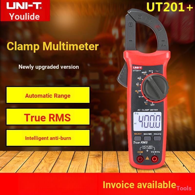 ▩●✼Mivan เครื่องมือฮาร์ดแวร์ตกแต่งบ้าน UT201 + Multi-Function Electrician Clamp Multimeter Digital A