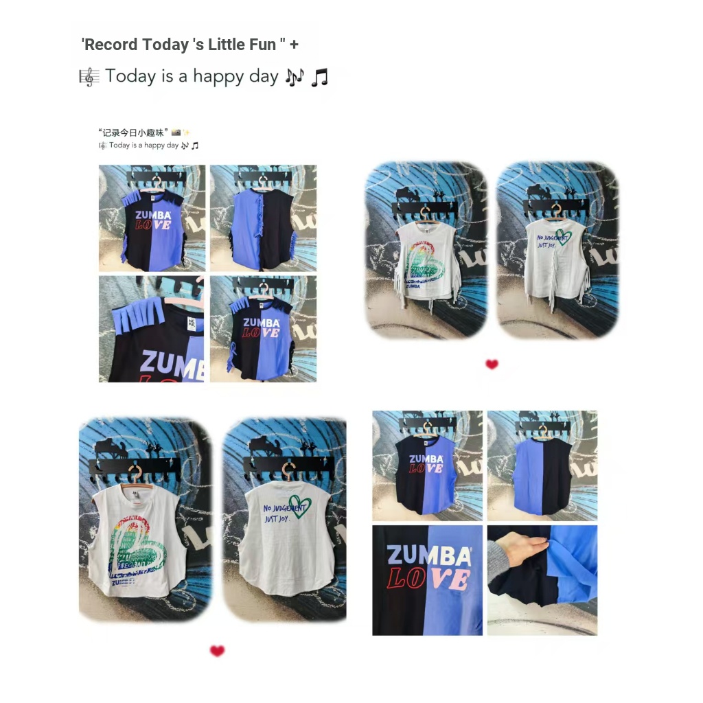 Zumba zumba ZWDIY สีดําสีม่วงสีจับคู่เสื้อกั๊กผู้หญิงกีฬาฟิตเนสเสื้อผ้าผ้าฝ้ายวัสดุ