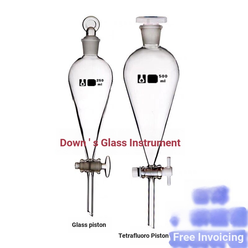◎☈แก้วหนาบอโรซิลิเกตสูง Teflon Standard Grinding Pear Shape 50 60 100 125 250 500 1,000 มล.