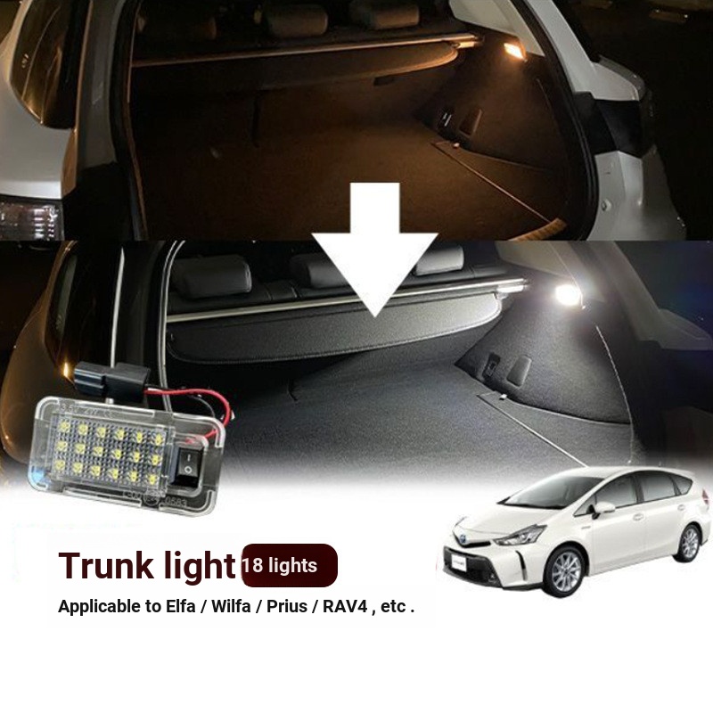 Toyota Toyota ไฟท้าย LED wildland Venza wish Harrier แสงสีขาว 81330-58010 ไฟท้ายด้านหลังป้ายทะเบียน